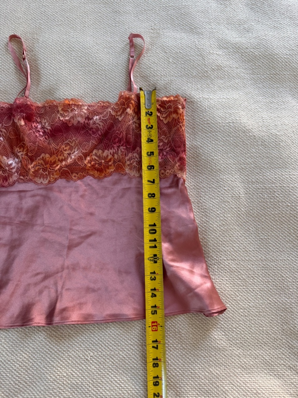 Banana Republic Pink Silk Lace Trim Cami Tank Top Adjustable Straps Size Medium - Picture 7 of 8